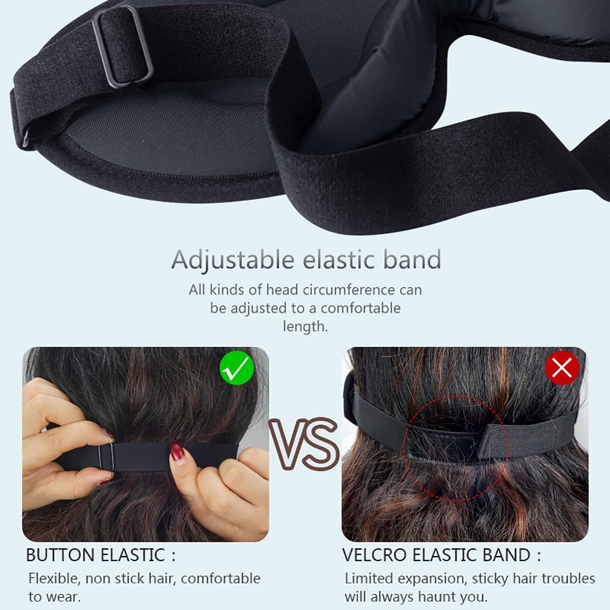 Máscara de dormir 3D para hombres y mujeres, mascarilla suave y lisa para los ojos, 100% de bloqueo, máscara de ojos ligera, cubierta de sombra de viaje, descanso y relajación para dormir