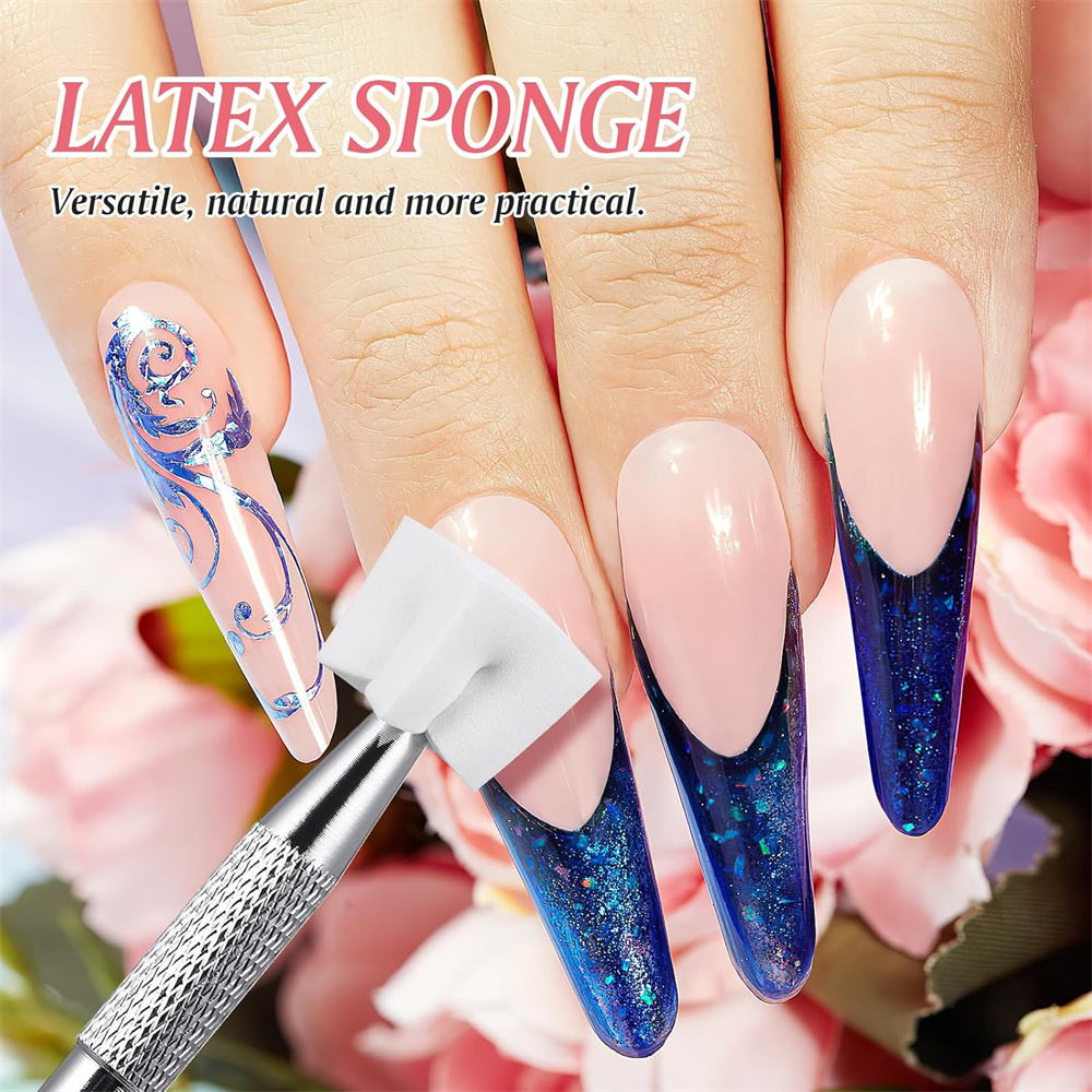 Linmanda-ombreネイルアートのための柔らかい釘スポンジ、つかむペン、プロの付属品、ネイルアートツール