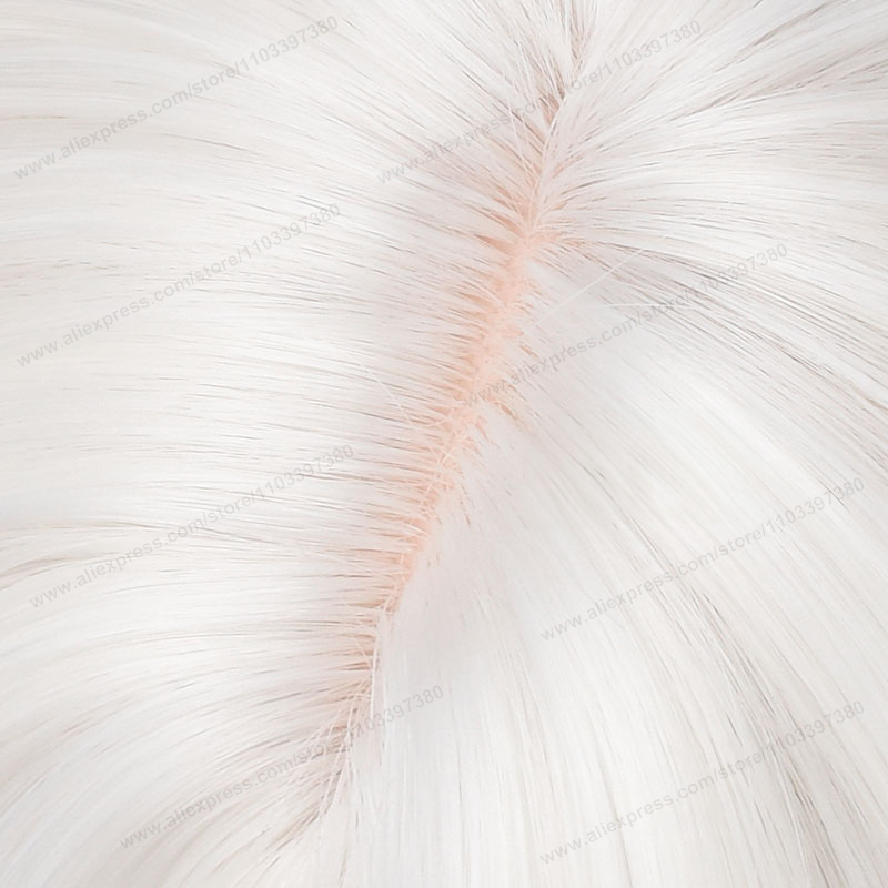 Juzo Suzuya คอสเพลย์วิกผม 35 ซม.สั้นเงินสีขาวผู้หญิงผมอะนิเมะสังเคราะห์ทนความร้อนวิกผม