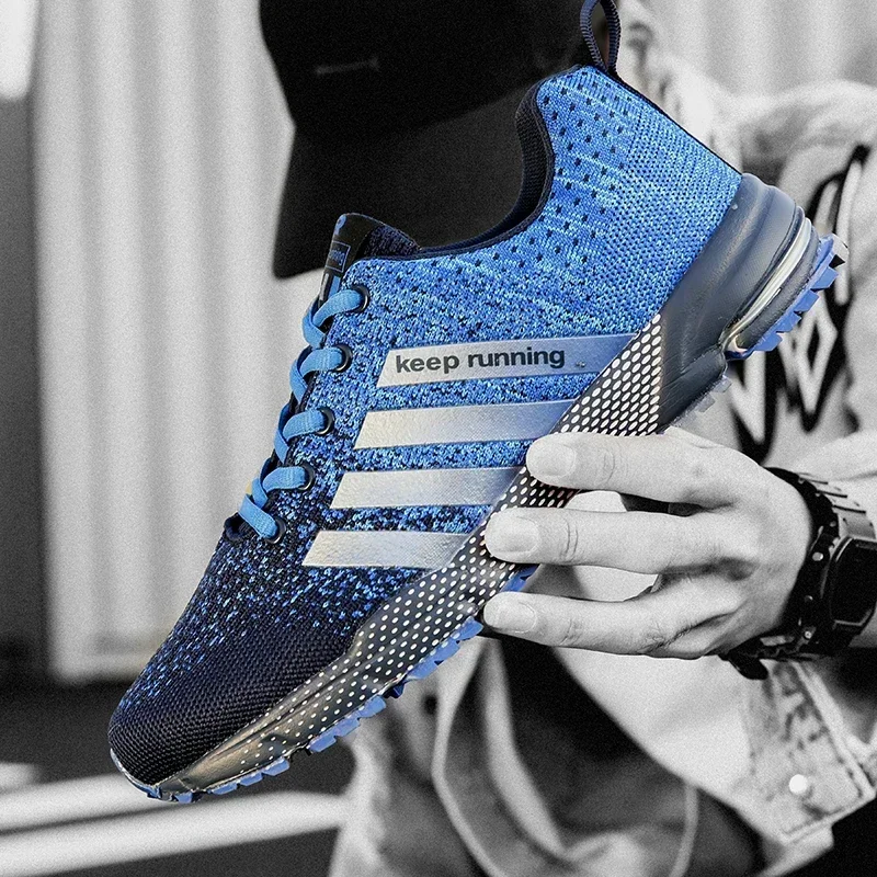 Scarpe da ginnastica casual da uomo Scarpe sportive traspiranti estive Scarpe da corsa leggere in rete per esterni Scarpe da passeggio per tennis da jogging atletiche