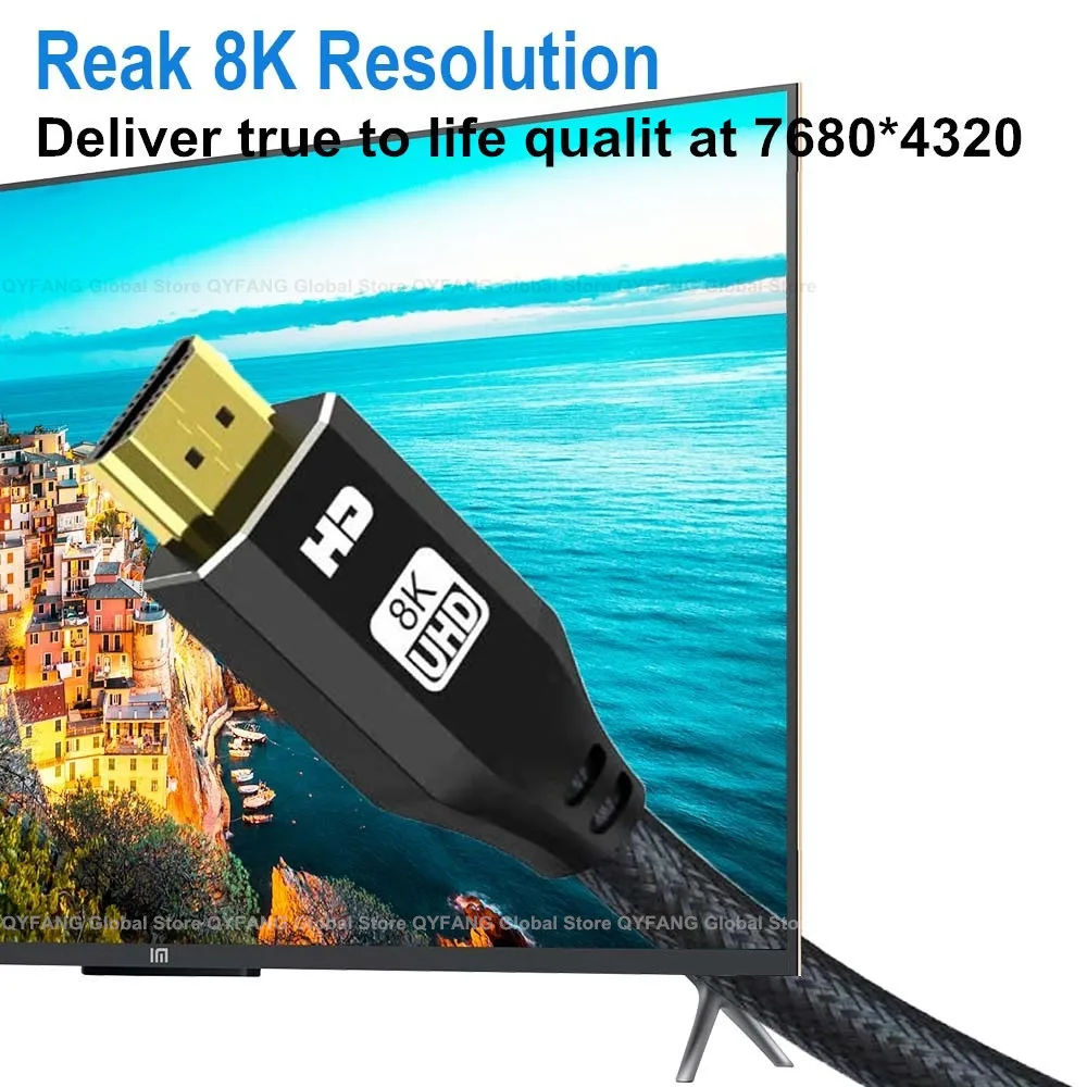 Cable extensor Compatible con HDMI 8K, Cable 2,1 Compatible con HDMI, Cable macho a hembra para interruptor HDTV PS4, extensión Compatible con HDMI