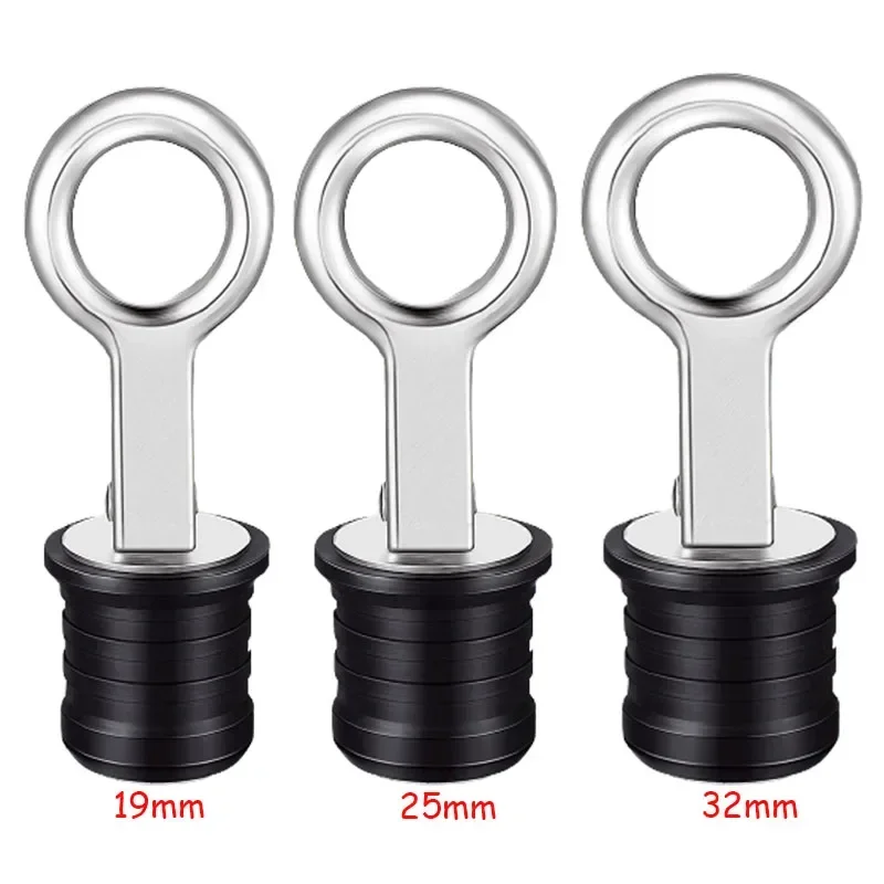 Tapón de drenaje marino de 19/25/32mm, tapones de drenaje de acero inoxidable ajustados a presión ajustables, accesorios de Hardware para lancha motora de Kayak y barco de velocidad