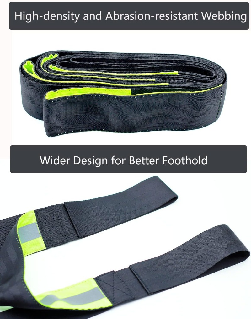 3Step Climbing Stick Aider, Tree Stand Steps, Webbing Hunting Ladders, Lightweight Rope Aider,Outdoor Climbing, Caving,Canyoning