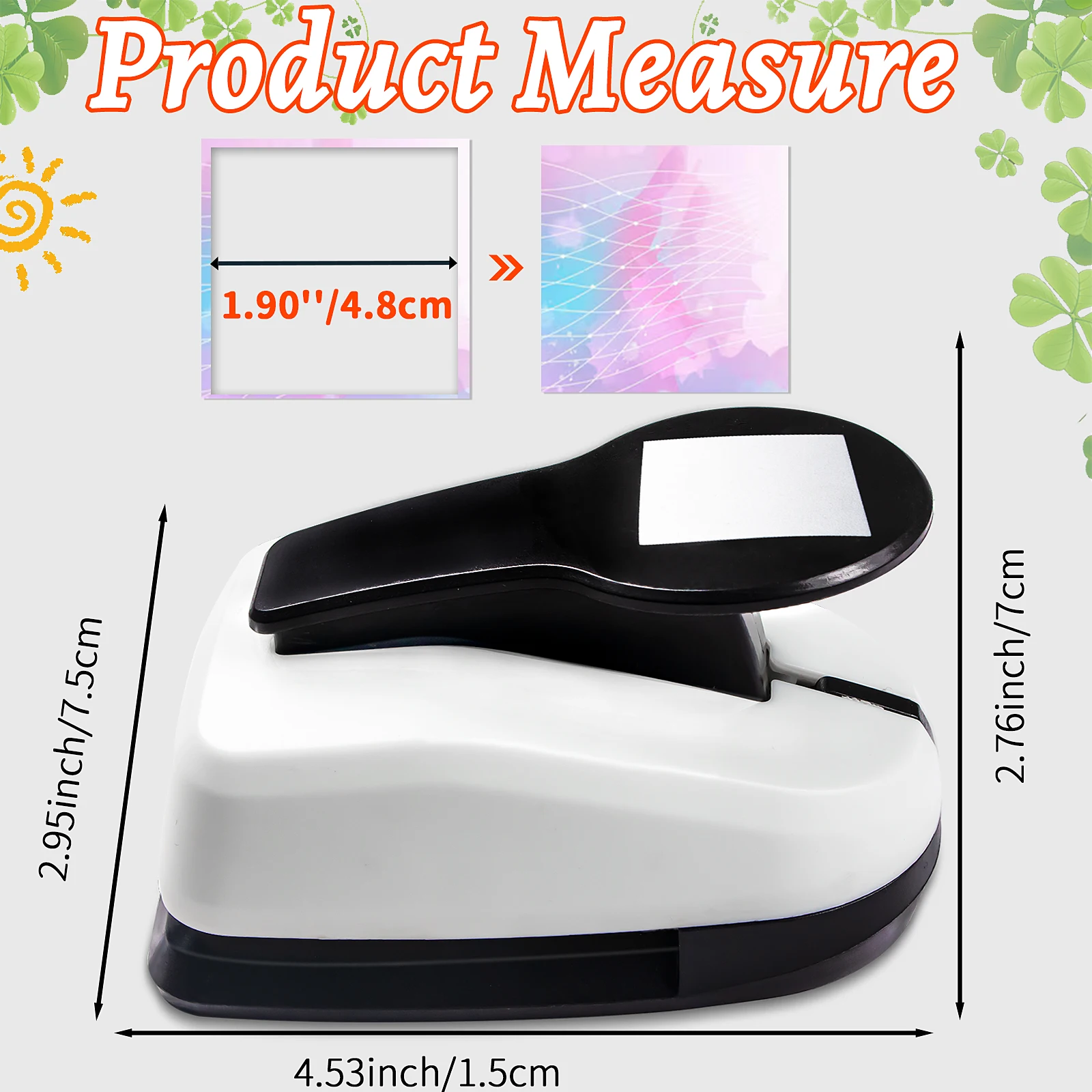 3pcs Paper cutter for crafts Hole Punchers Tool Set 1 1.5 2 inch 16 25 38 mm Square Shapes Hole for card making custom scrapbook