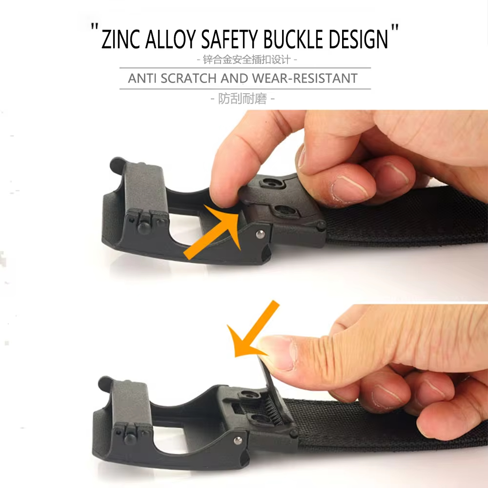 Marca TUSHI, cinturón de pistola colgante rápido de entrenamiento con hebilla automática reforzada de doble capa de 4,3 CM de ancho, nailon para hombre, ocio al aire libre