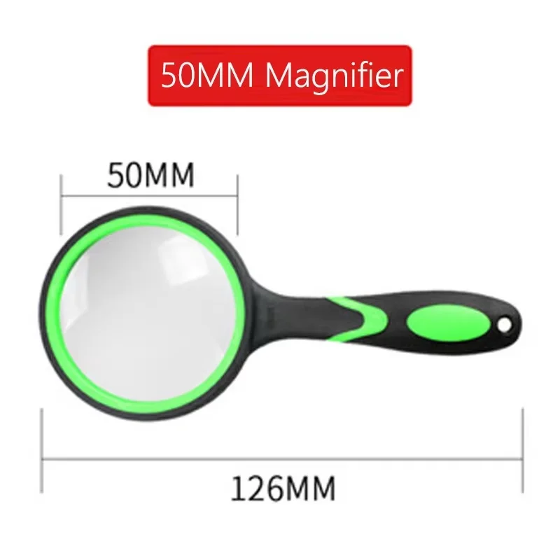 10X Magnifying Glass For Kids Seniors Handheld Reading Magnifier 50mm Magnifying Lens For Reading Science Nature Exploration