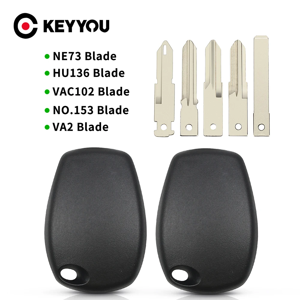KEYYOU-cubierta de llave de repuesto para Renault Megane Modus Espace Laguna Duster Logan DACIA Sandero Fluence Clio Kango