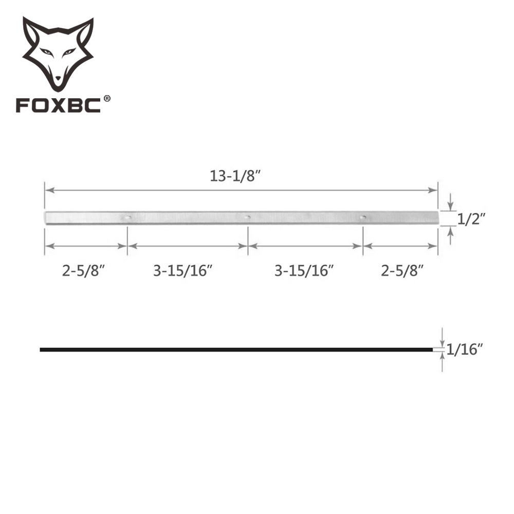 FOXBC 13" 333mm HSS Knife Planer Blade for Scheppach PLM1800 Woodworking Tool - SET OF 2