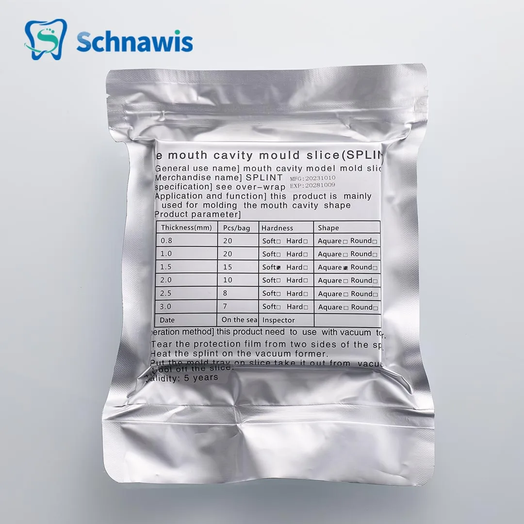 8/10/15/20 pcs Lab ทันตกรรมจัดฟัน Splint Retainer Slice สูญญากาศขึ้นรูปแผ่นนุ่ม 1.0/1.5 /2.0 มม.Thermoforming วัสดุ