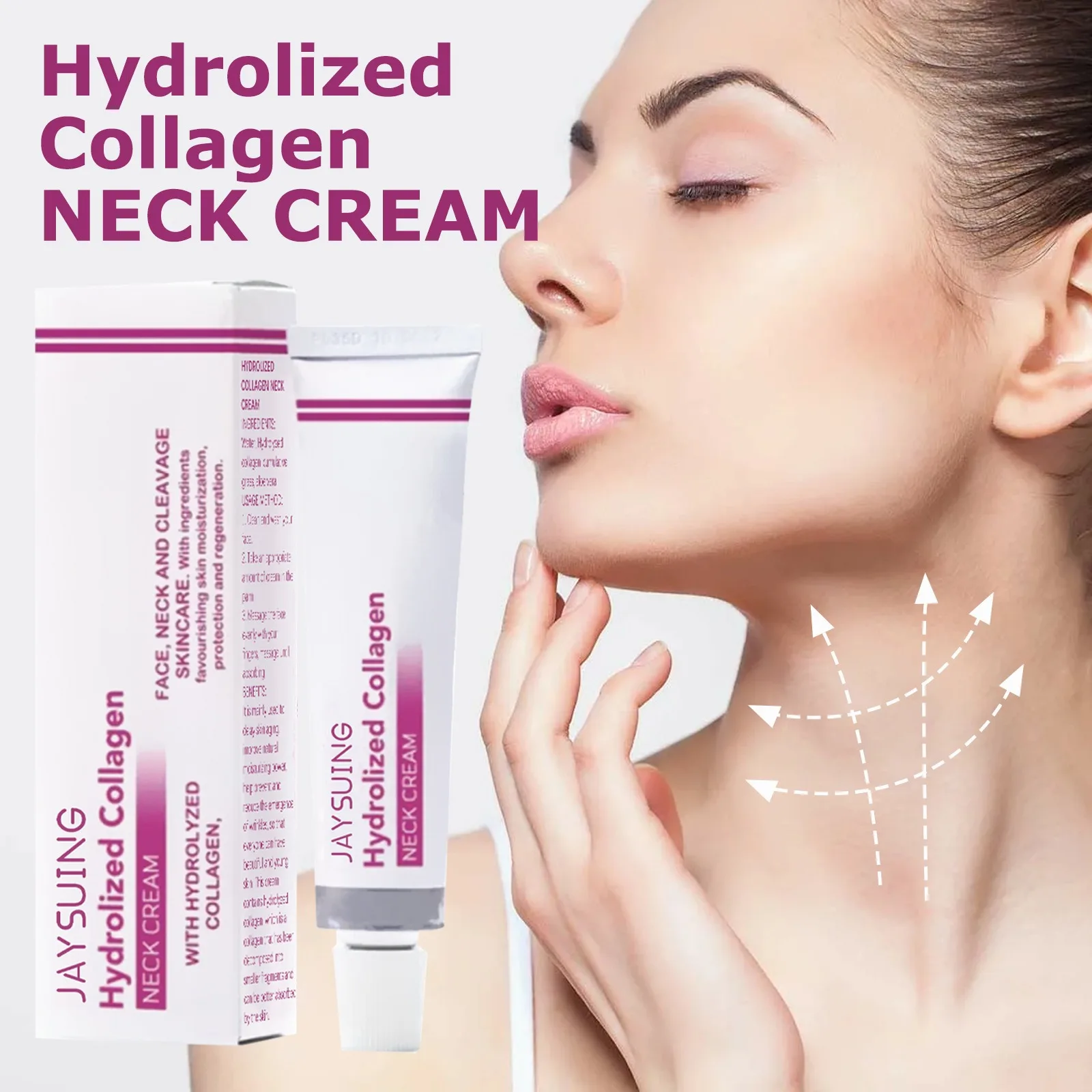Neck Lines Protein Creme Kollagen Beseitigen Hals Feine Linien Anti-Aging Lift Verjüngung Nähren Beseitigen Doppelkinn Hautpflege