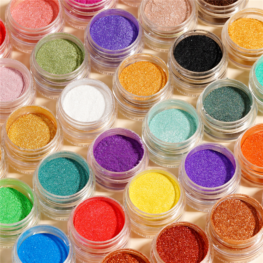 6 สี/ชุดผงไข่มุกเม็ดสีเรซินแม่พิมพ์สีย้อม Pearlescent อีพ็อกซี่เรซิ่นสีสําหรับ DIY อีพ็อกซี่เรซิ่นหัตถกรรม