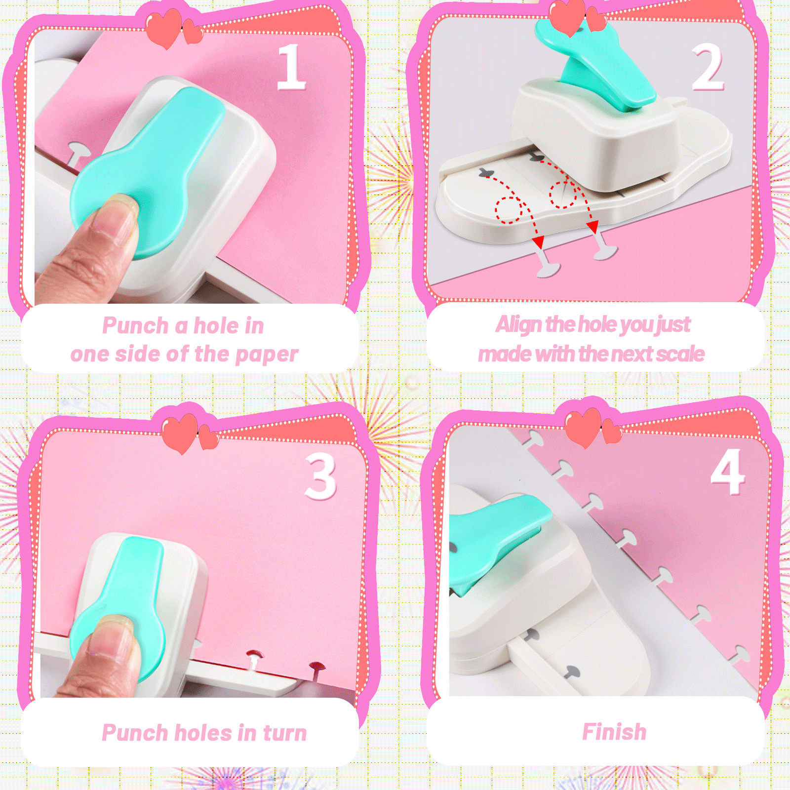 Binder Planner Puncher Board 3 2 Holes Mushroom Border Hole Puncher decor lace edges paper cutter for scrapbooking card making