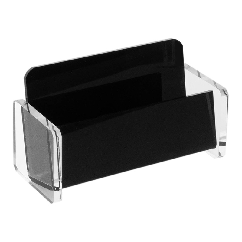 Black&Clear Acrylic Business Card Holder For Desk Plastic Business Cards Display Holders Stand Name Cards Organizer Card Shelf