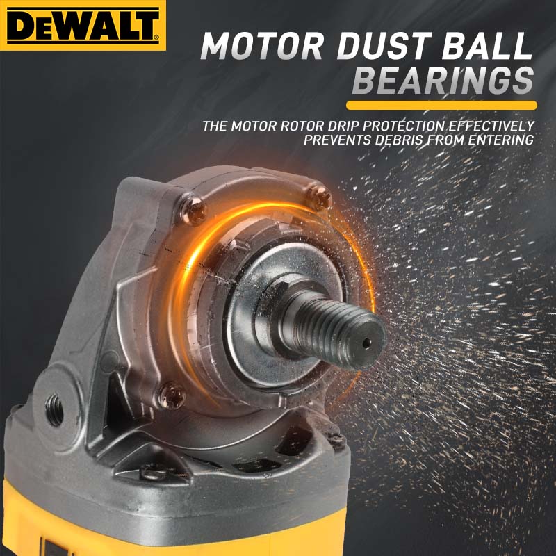 Dewalt dcg414 moedor de ângulo sem escova 125mm metal/madeira/tubo corte carga polimento moedor ferramenta elétrica apenas ferramenta