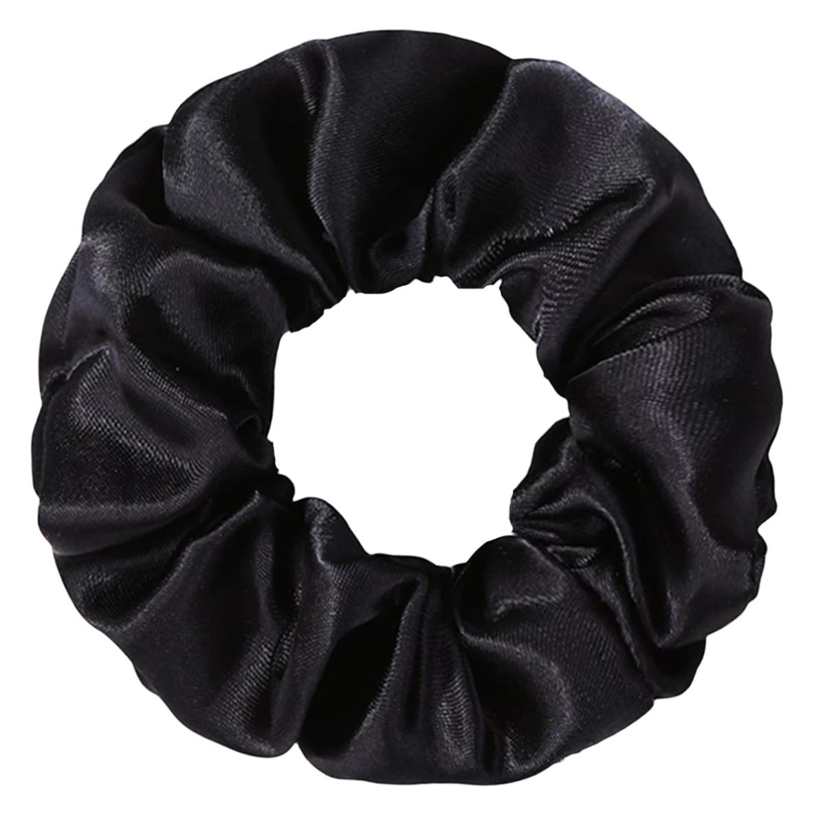 Set da donna semplice e atmosferico quotidiano con scrunchie grande in raso di colore puro da 6 pezzi