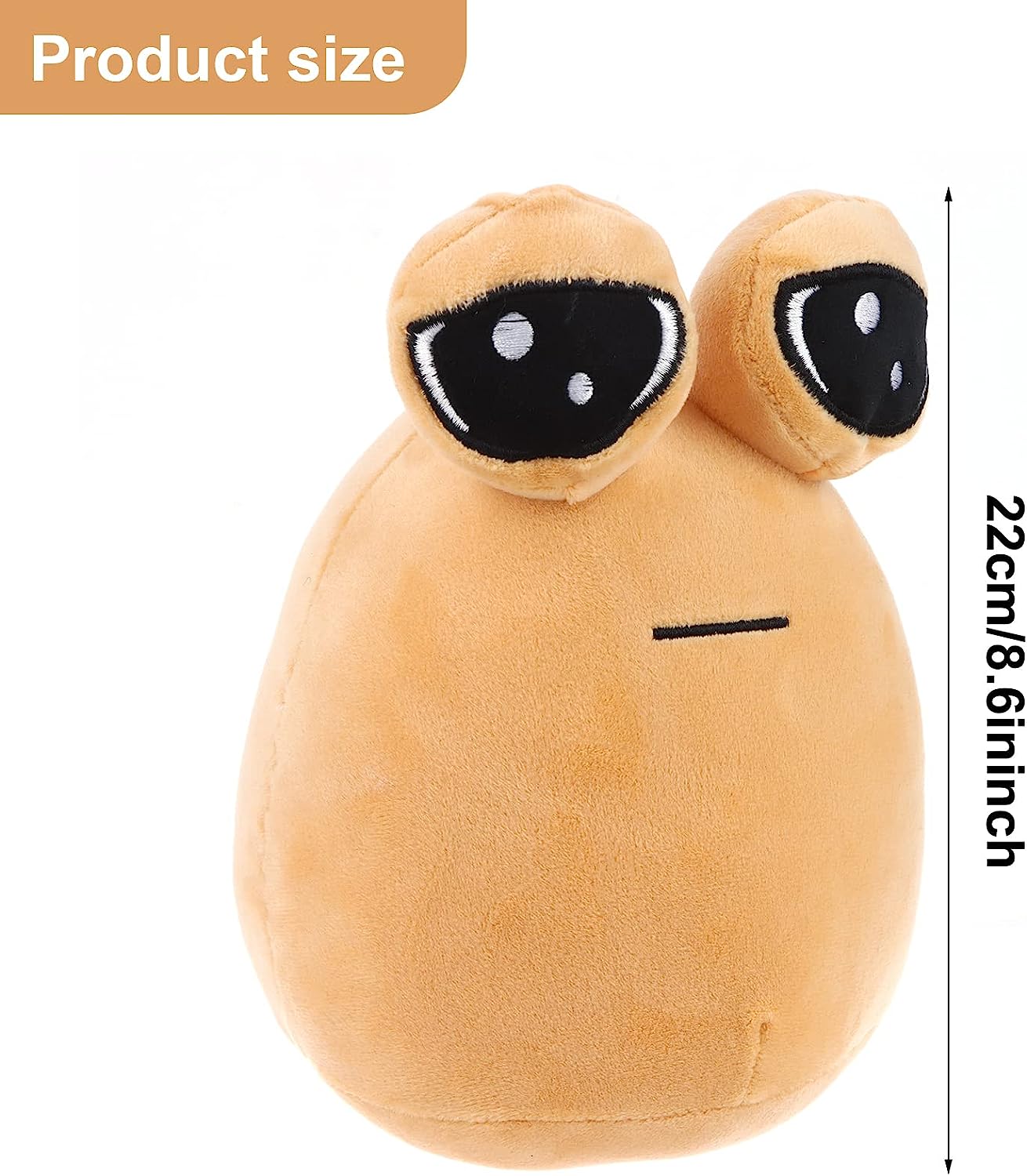 Liquidazione_22 cm/8,6 pollici Pou Peluche Cartoon Alien Toy Kawaii Peluche Bambola Gioco caldo Figura Regali per i fan_Acalizzazione continua