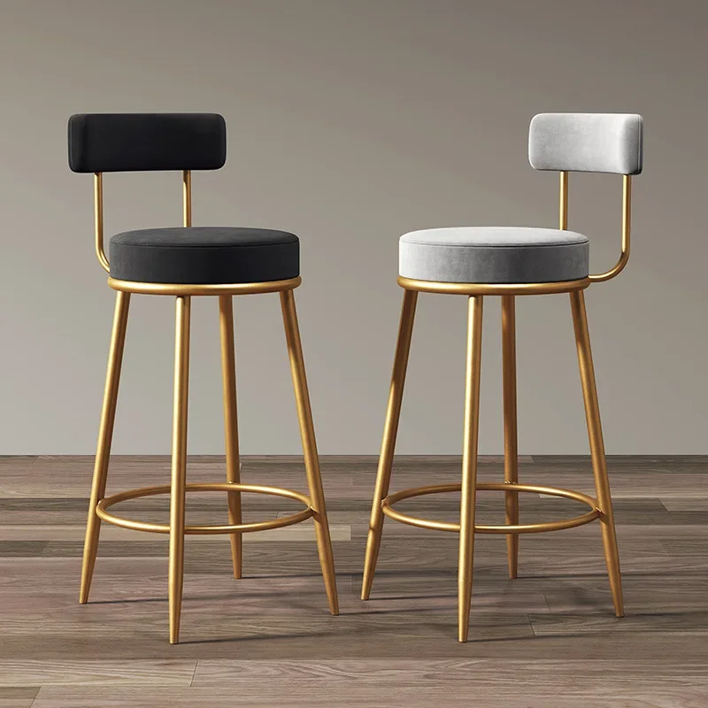 Nordic bar stühle Moderne Eisen kunst hohe hocker küche rückenlehne barhocker Café samt stuhl zähler Arbeit hocker Hause möbel