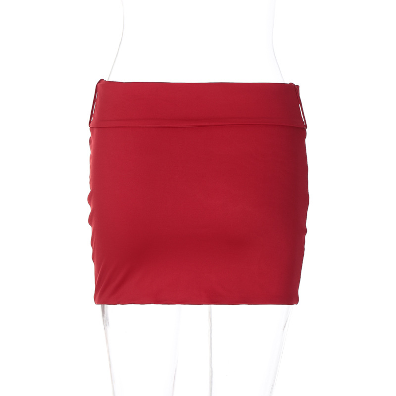 Schicke, figurbetonte Miniröcke für Damen, klassisch, niedrige Taille, einfarbig, Röcke mit Gürtel, kurze Party-Club-Röcke, Sommer-E-Mädchen-Kleidung