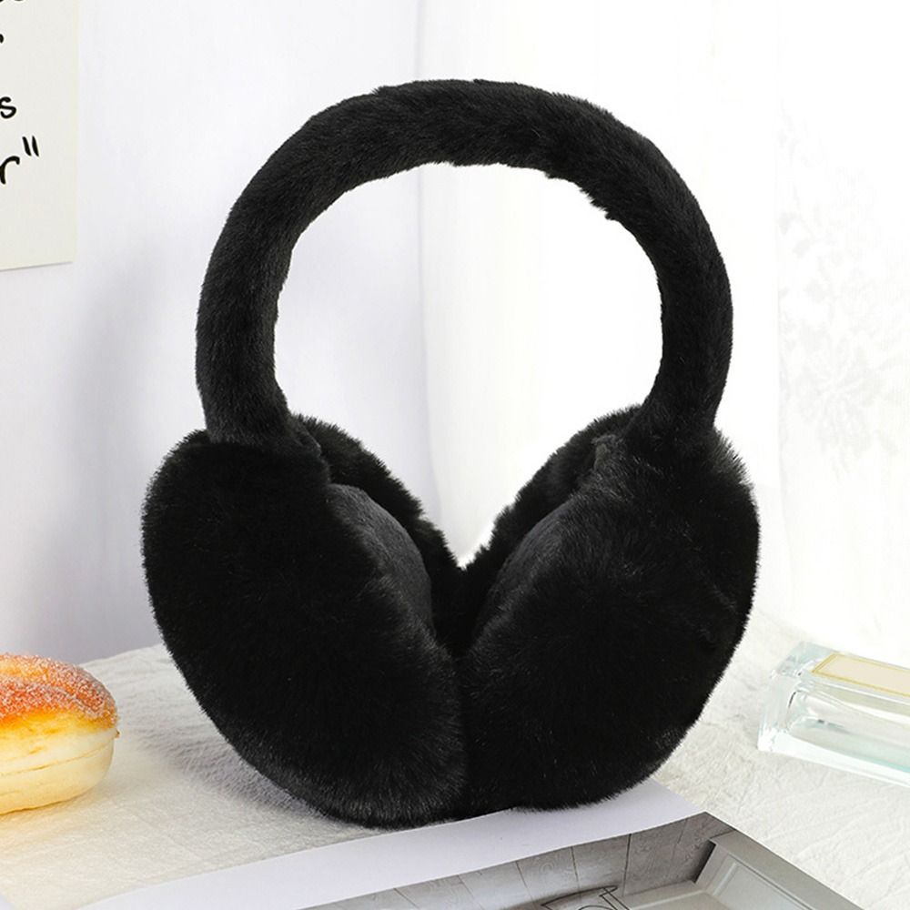 Orejeras portátiles de moda para exteriores, protección contra el frío, orejeras de piel sintética para hombres y mujeres, orejeras plegables, orejeras de felpa suaves