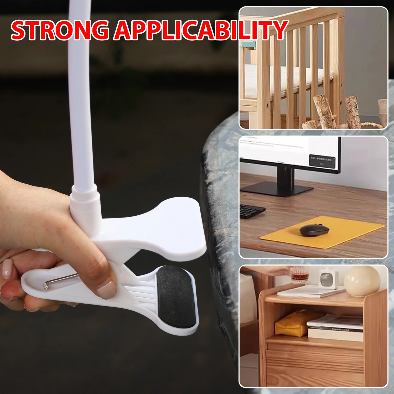 Clip Flexible para Monitor de bebé, soporte para cámara web sin perforaciones, Universal, tornillo de 1/4 pulgadas, soporte de montaje con abrazadera para cámara, 25cm/41cm