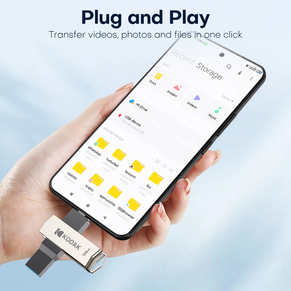 KODAK USB3.2 Type C Two in One Flash Drive 256GB 128GB 32GB Pendrive High Speed Dual Memory Stick For Smartphone Laptop