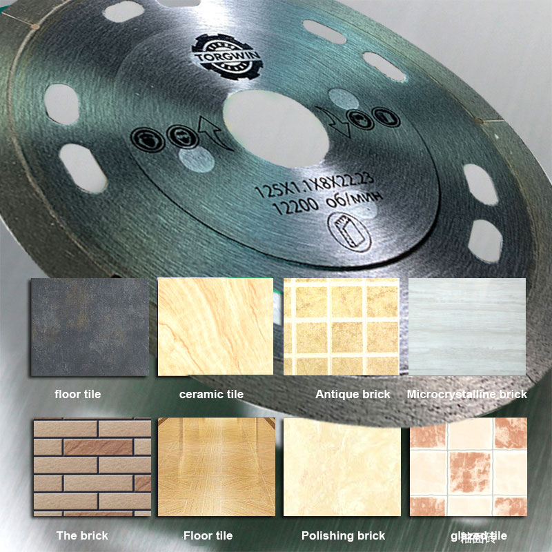 Lame de scie diamantée 125mm, disque de brasage en métal à coupe sèche, meuleuse d'angle à pression chaude, outil de roue coupée pour mur de carrelage en pierre