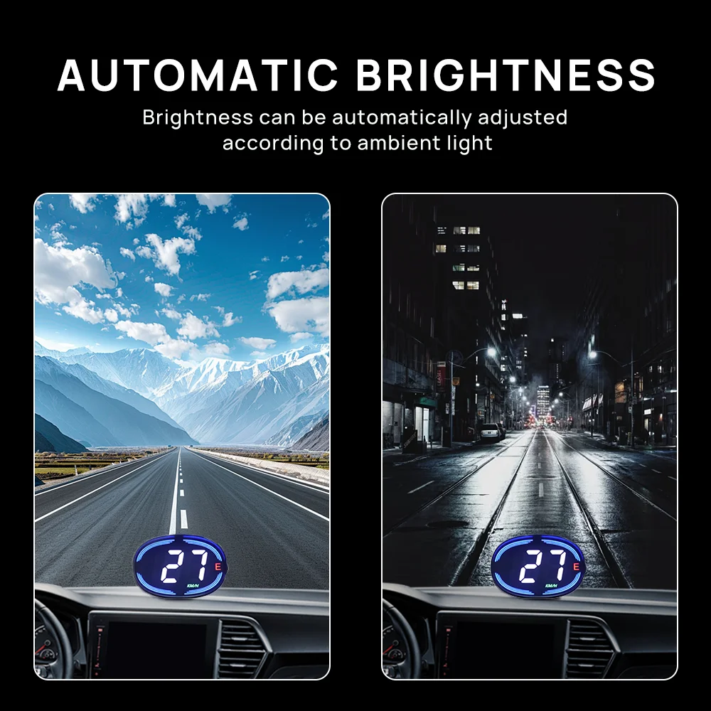 KWHUD H2 HUD Head Up Display GPS velocímetro Digital para medidor de velocidad de coche MPH KM/H USB Plug & Play dispositivos electrónicos para automóviles