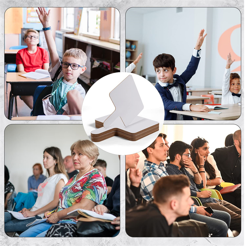 10PCS Answer Board Handheld Student Kids Whiteboards White Double Sided Small Game Props Melamine Reusable Whiteboard Child Kids