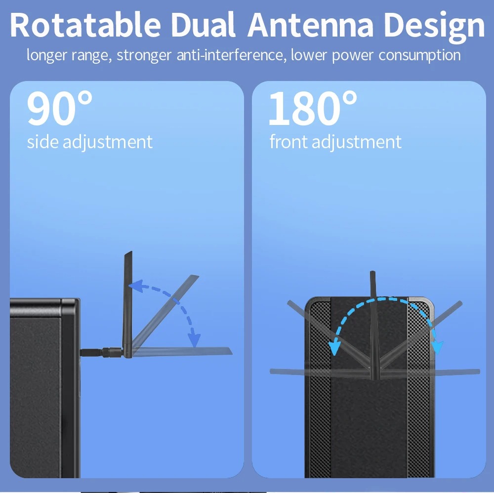 150 m Bluetooth 5.4-Adapter, kostenloser Treiber, USB-Bluetooth-Dongle-Adapter für PC, Windows 11/10/8,1 Maus, Tastatur, Audioempfänger
