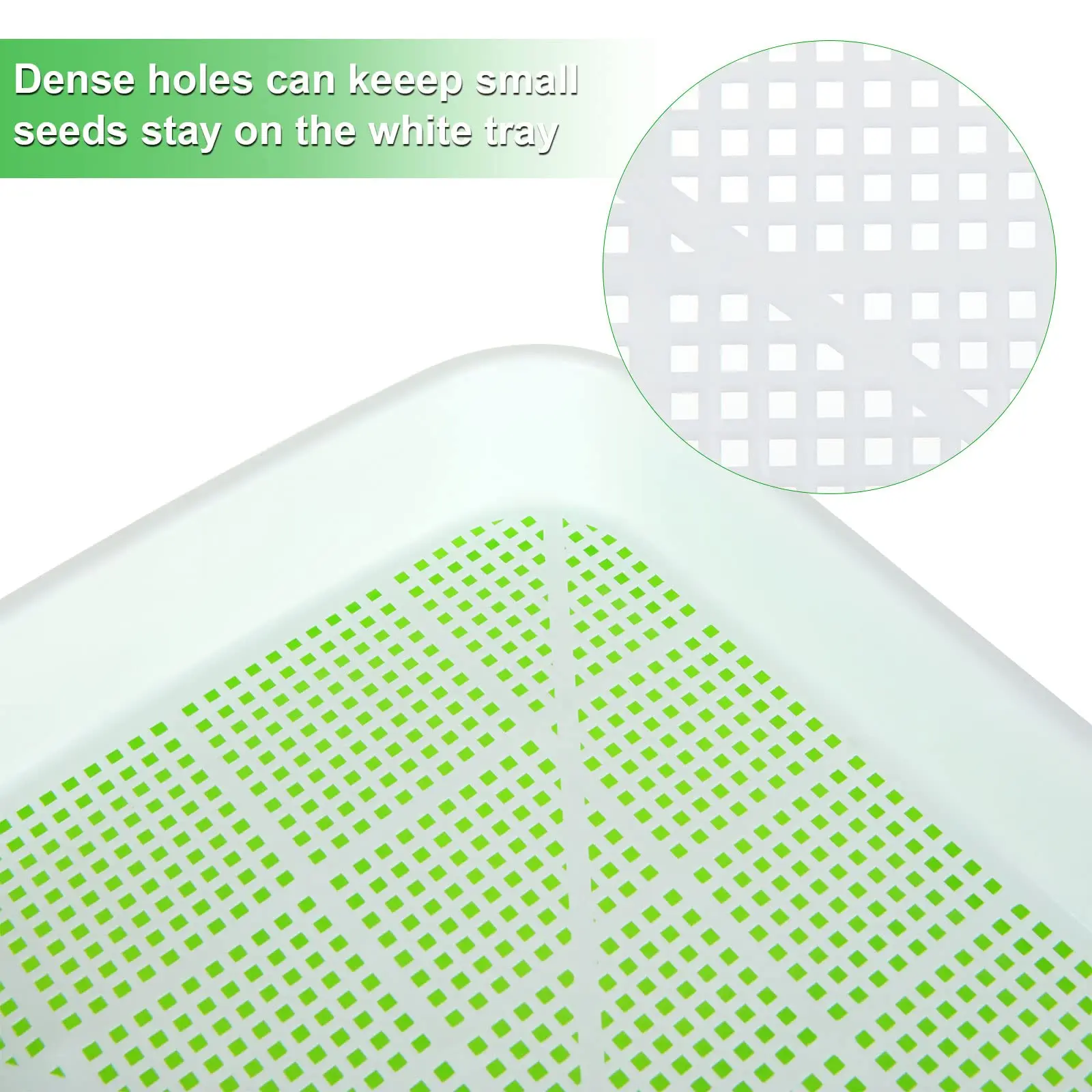 Microgreens Sprouter Tray Hydroponic / Sprouting Tray For Sprout Garden Rice Hydroponic Systems Tray Garden Nursery Pot