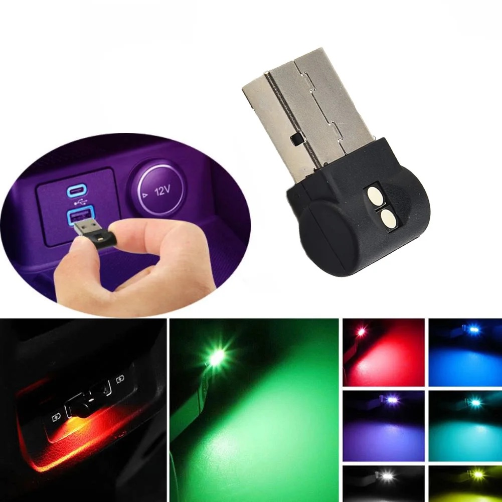 USB Sfeerlicht Mini USB LED Auto-interieurverlichting met meerdere kleuropties voor sfeerverlichting