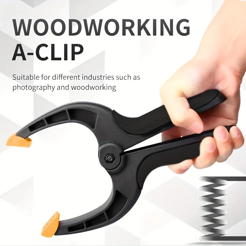 Abrazaderas ajustables de nailon y plástico para carpintería, herramientas de trabajo de madera, Clip de resorte, abrazaderas de carpintería, menuiserie de Outillage, 3/4/ 6/9 pulgadas