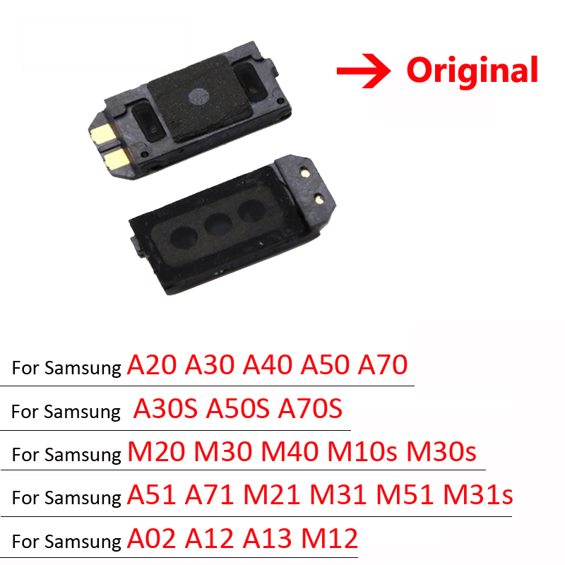 Dành Cho Samsung A10 A20 A30 A40 A50 A70 M20 M30 M40 Ban Đầu Mới To Còi Nhạc Ringer Loa Tai Đầu Thu tai Nghe Chụp Tai Cáp Mềm