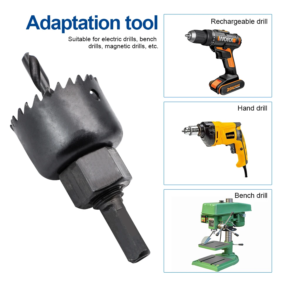 11/16 Chiếc Gỗ Cưa Lỗ Bộ Mũi Khoan Thép Carbon 19-Khoét Lỗ 127Mm Bộ Dao Cho tấm Thạch Cao Trần Gỗ Cưa Lỗ Bộ