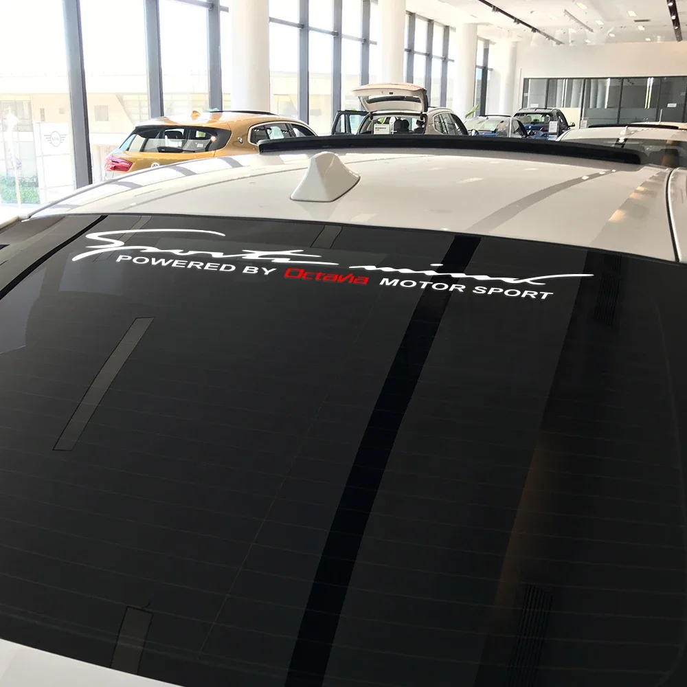 シュコダオクタヴィア車のステッカーフロントリアフロントガラストリムビニールデカール反射 PVC 装飾カースタイリングオートアクセサリー