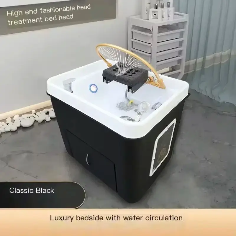 Japanische Spa-Ausrüstung für den Friseursalon, bewegliche Wasserzirkulation, Konstanttemperatur-Bedienfeld, intelligente Integration, Schönheit