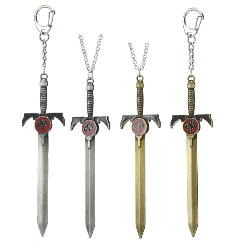 ขายร้อนอะนิเมะ Thundercat ดาบพวงกุญแจผู้ชายอาวุธรุ่น Key CHAIN Keyrings รถอุปกรณ์เสริมของที่ระลึกของขวัญ