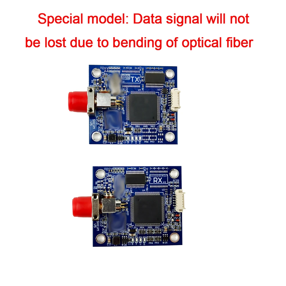 40KM TX RX 1 channel video + UART & TTL & SBUS to fiber converter, No data loss Anti-bending fiber optic converter FC/UPC,5v~28