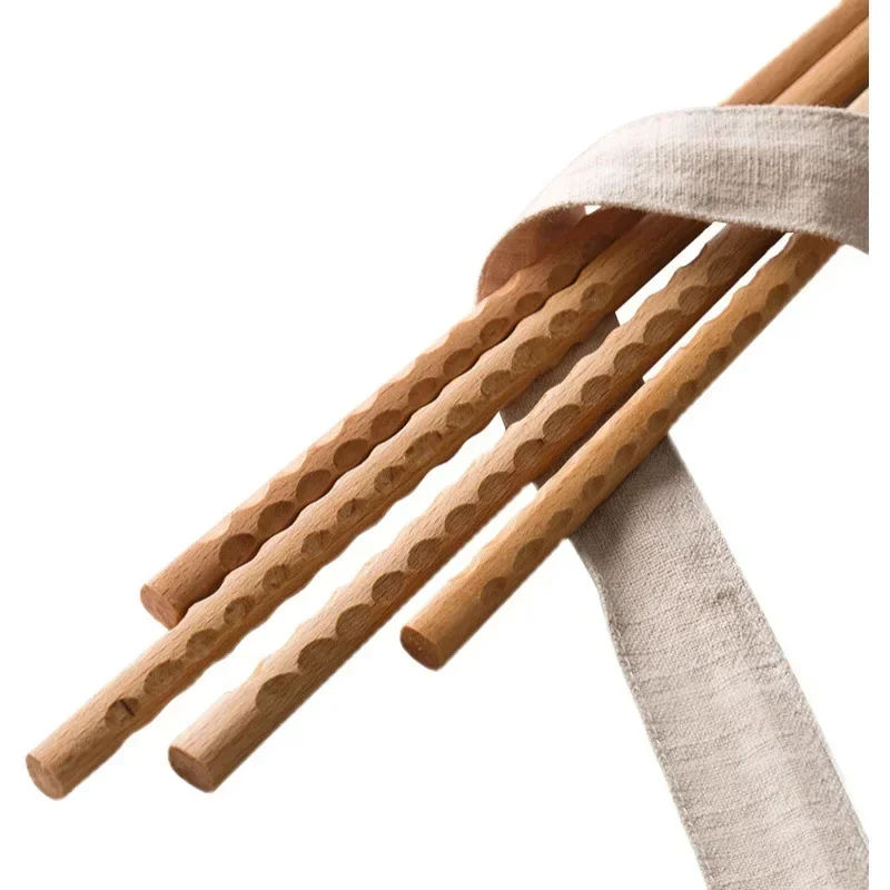 Nhật Bản Dài Thêm Đũa Gỗ Đánh Bóng Gỗ Beech Chiên Thức Ăn Mì Chống Trơn Trượt Đũa Nấu Ăn Nhà Bếp Dụng Cụ