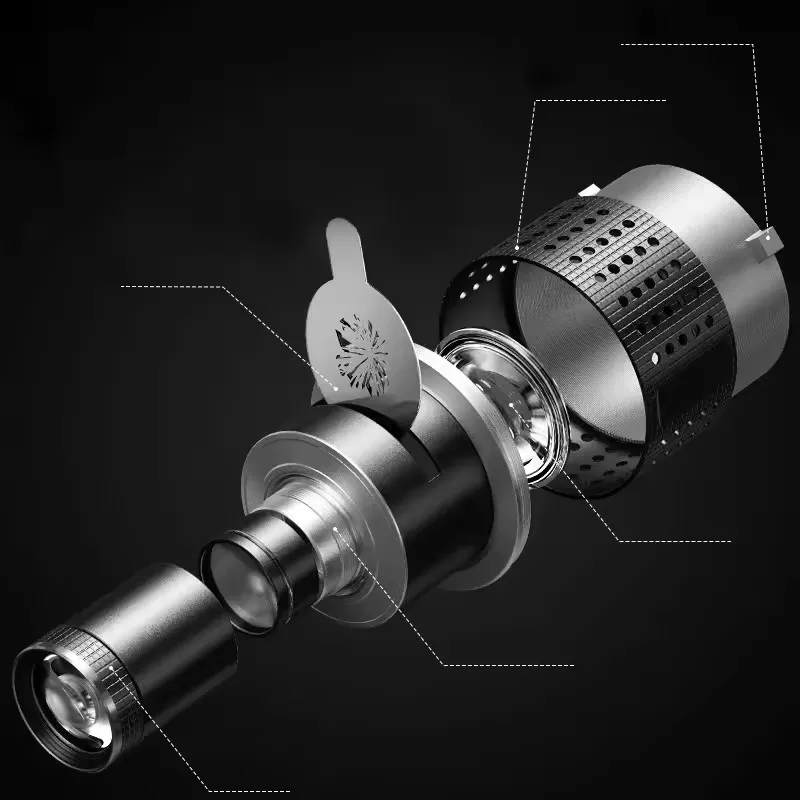Bowens Mount Projector Attachment Spotlight Optical Snoot Photography kit for COB Monolight Portraits 5 Color Filters 25 Gobos