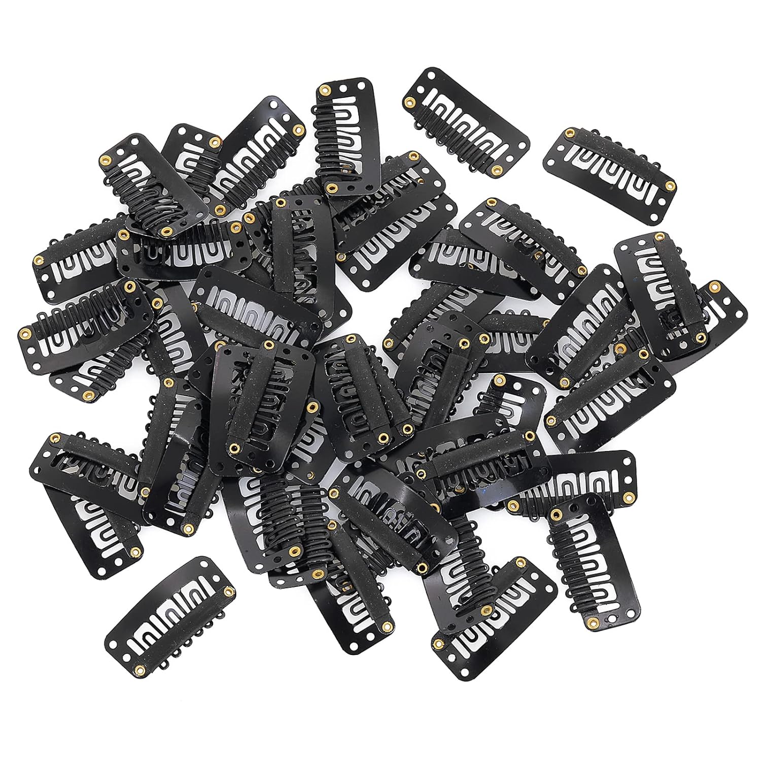 Clip per parrucca a scatto da 20-200 pezzi Clip per estensione dei capelli a forma di U a 6 denti per proteggere la parrucca con clip per parrucca in gomma siliconica