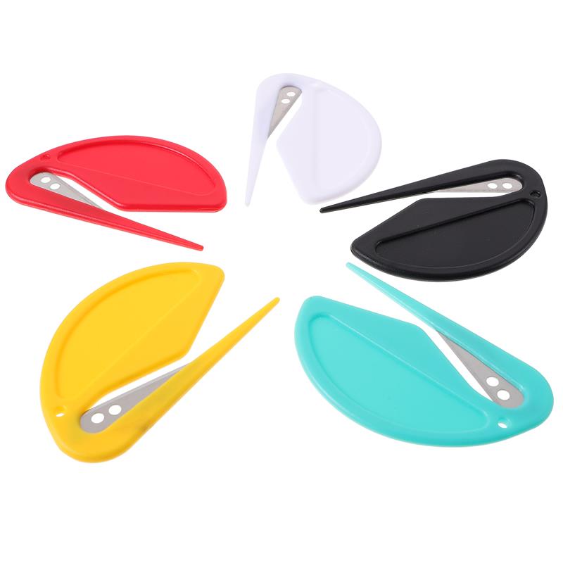 5PCS Plastic Sewing Tools Mini Portable Small Utility Knife Seam Ripper Pocket Sized Craft Cutter Letter Opener Paper