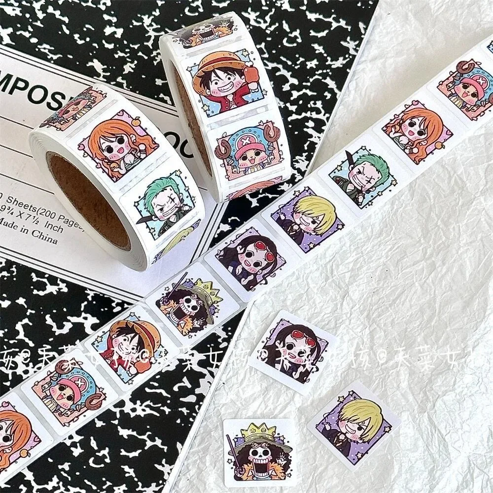 500PCS One Piece Moving Diffuse สติกเกอร์คู่มือวัสดุตกแต่งซองจดหมายสติกเกอร์กระดาษ Kawaii ของขวัญ