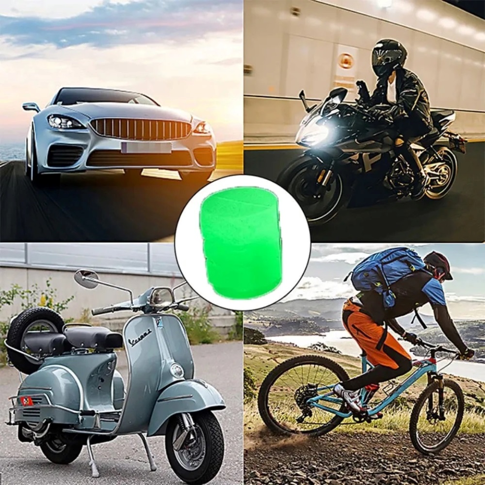 20 pçs tampas de válvula de pneu luminosa motocicleta bocal da roda da bicicleta à prova de poeira haste da válvula do pneu fluorescente noite brilhante decoração do carro