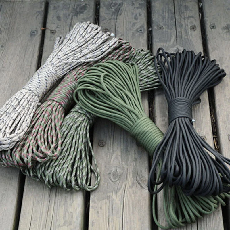 5/15/30m Paracord Corda 7 Strand 4mm Tattico Militare 550 Cavo per paracadute Accessori da campeggio Sopravvivenza all'aperto Linea braccialetto fai da te