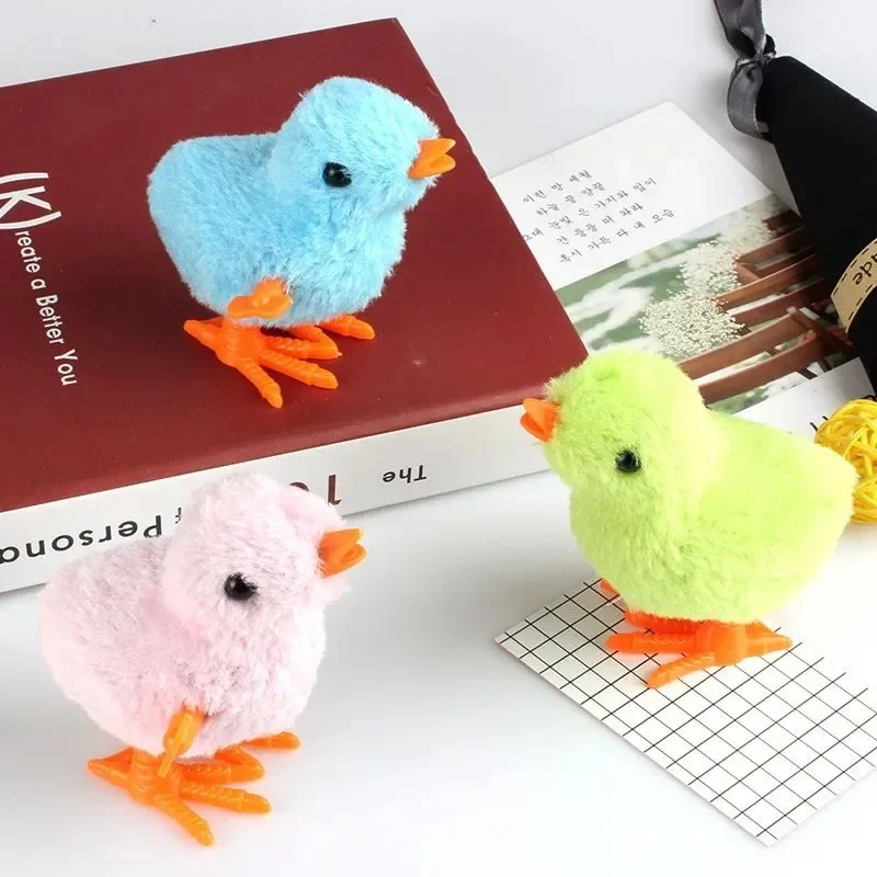 สัตว์เลี้ยงแมวของเล่นกระโดดเดินกระโดดการ์ตูนตุ๊กตาไก่ Clockwork Cat Interactive เล่นของเล่น Wind Up Chick ลูกแมวอุปกรณ์
