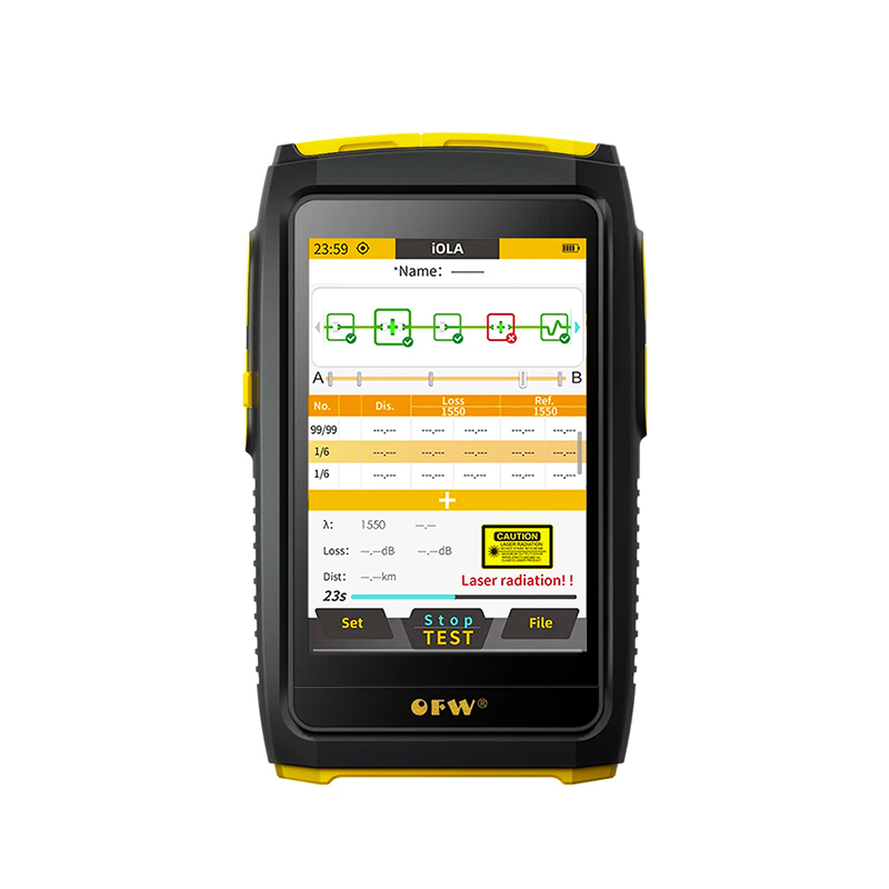 OFW 미니 OTDR 광학 Otdr 광학 반사경 활성 섬유 라이브 테스터 1550nm 20dB 광학 반사계 터치 스크린 OPM VFL iOLA