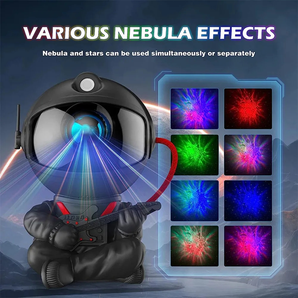 Galaxy estrela astronauta projetor luz céu estrelado porjetores lâmpada decoração quarto led night light crianças presentes