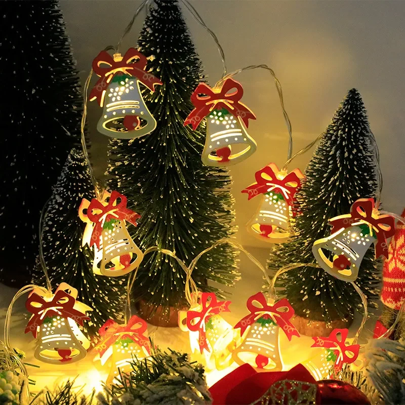 Świąteczne oświetlenie LED String Santa Claus Elk Snowman Xmas Ornament String Light Dekoracje świąteczne 2023 Nowy Rok Navidad Gift