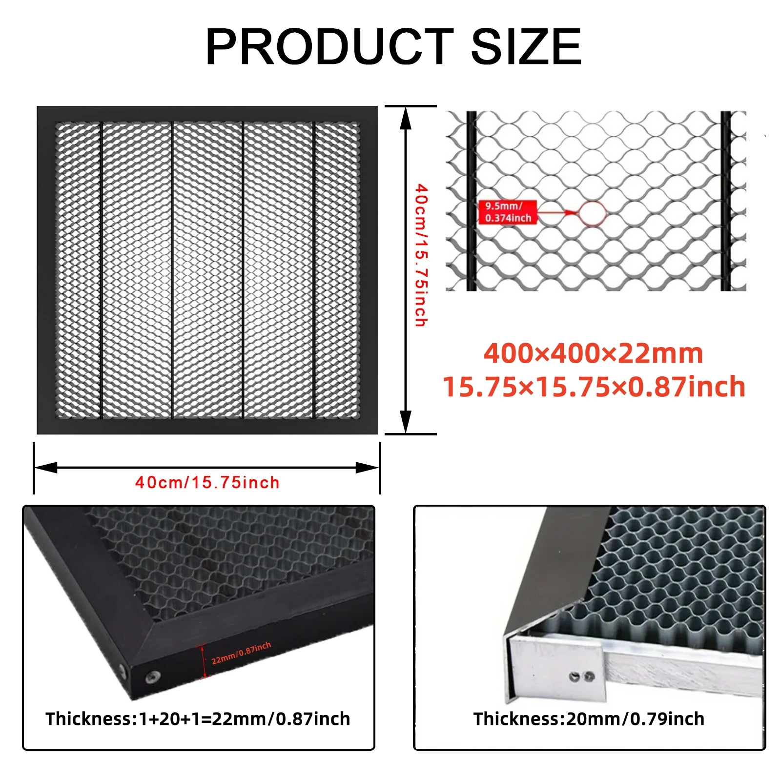 NEJE Honeycomb เลเซอร์เตียงเลเซอร์แผงรังผึ้งทํางานตารางสําหรับยี่ห้อ CNC เลเซอร์แกะสลักเครื่องตัดเครื่องมืออุปกรณ์เสริม